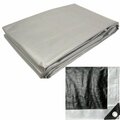 Nunc Patio Supplies 6 x 8 in. Polyethylene Storage Tarp Cover; Silver & Black NU3245150